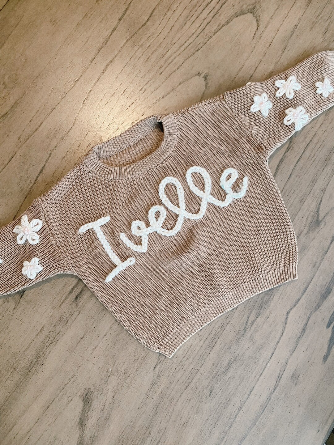 Personalized Baby Name Sweater Hand Embroidered Custom Baby - Etsy | Etsy (US)