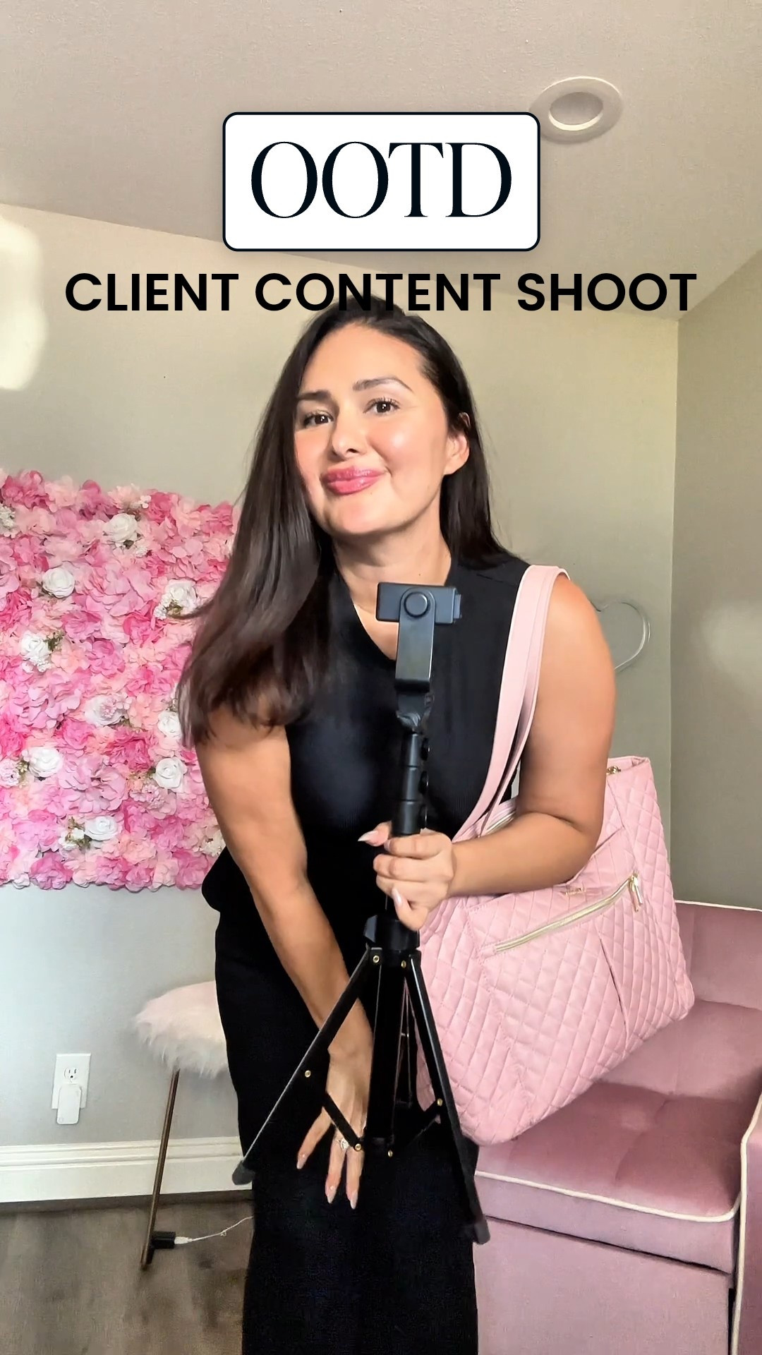 OOTD at Client Shoot 📸

5’5 
158 lbs 
M-L

This is a simple all black outfit perfect for content shoots or a comfy but put together outfit. I ordered a size medium. The bands on the waist are a little tight. 

#LTKMidsize #LTKOver40 #LTKWorkwear