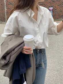 DAZY Pocket Patched Drop Shoulder Shirt
   SKU: sw2206240817077400   New     US$17.00           A... | SHEIN