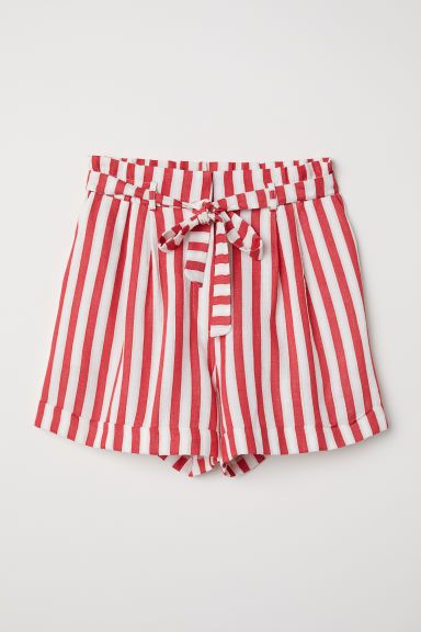 H & M - Striped Shorts - Red | H&M (US + CA)