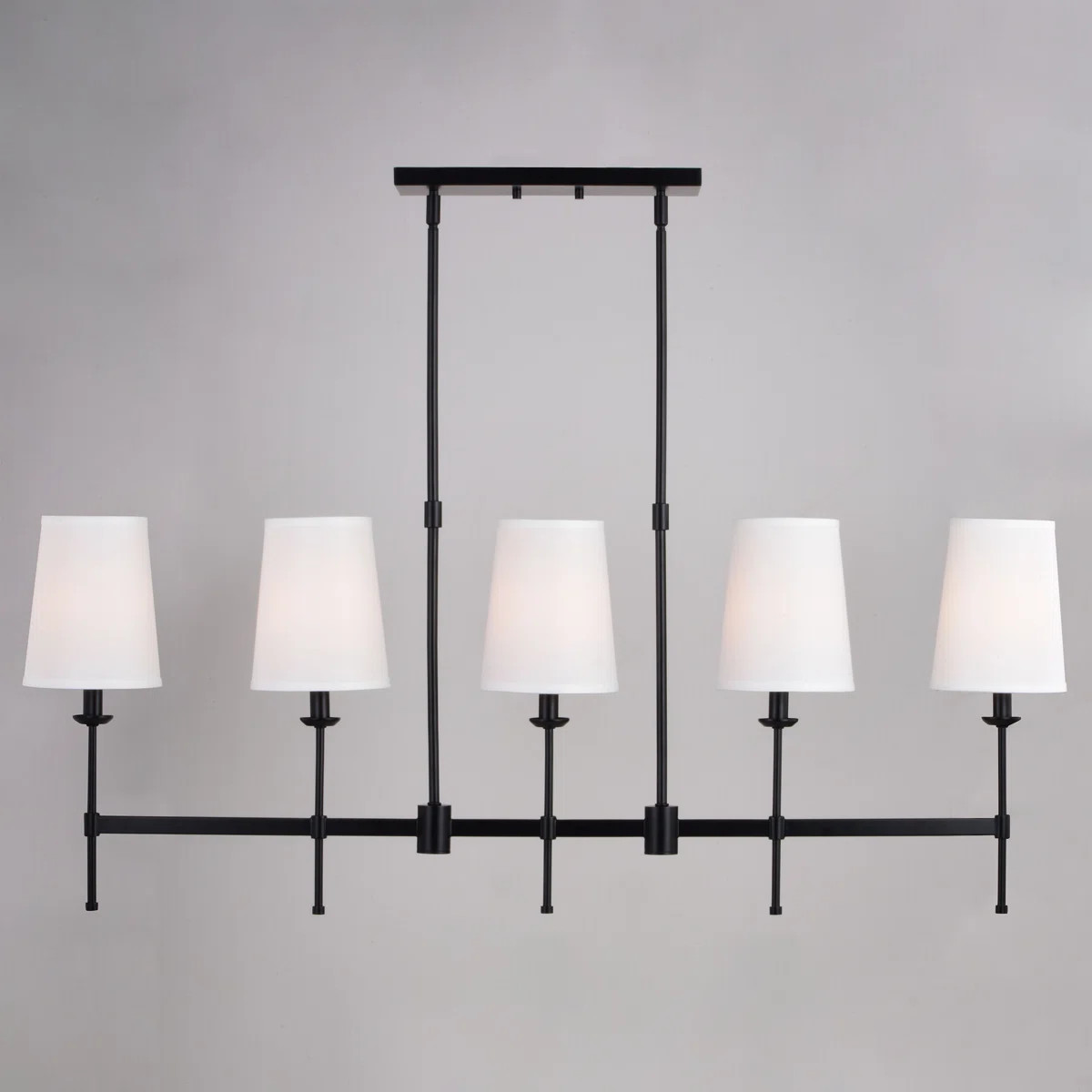 Wellingborough 5 - Light Matte Black Kitchen Island Pendant | Wayfair North America