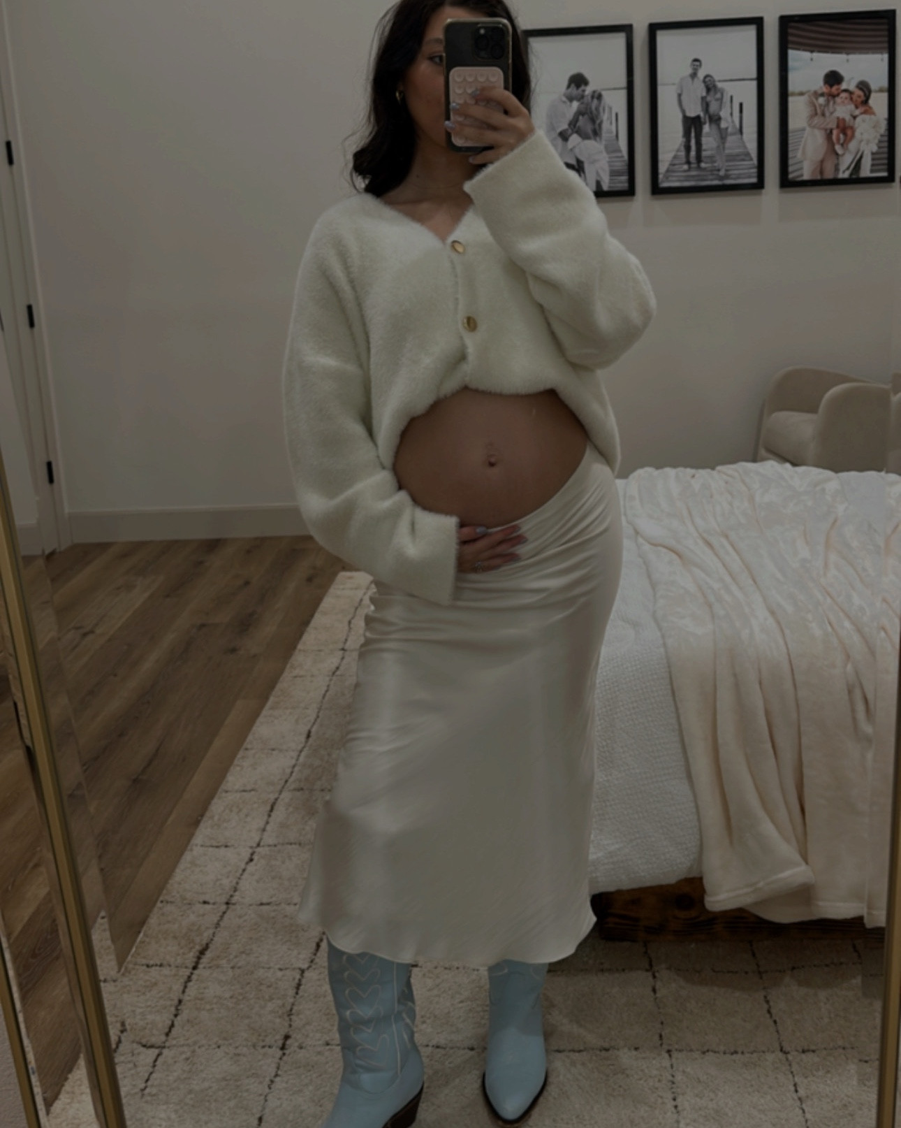 Bump friendly date night outfit 🩵👦🏼 

Bump outfit, fashion finds, bump style, ZSUPPLY, target, marfa boots, cowgirl boots 

#LTKStyleTip #LTKShoeCrush #LTKBump