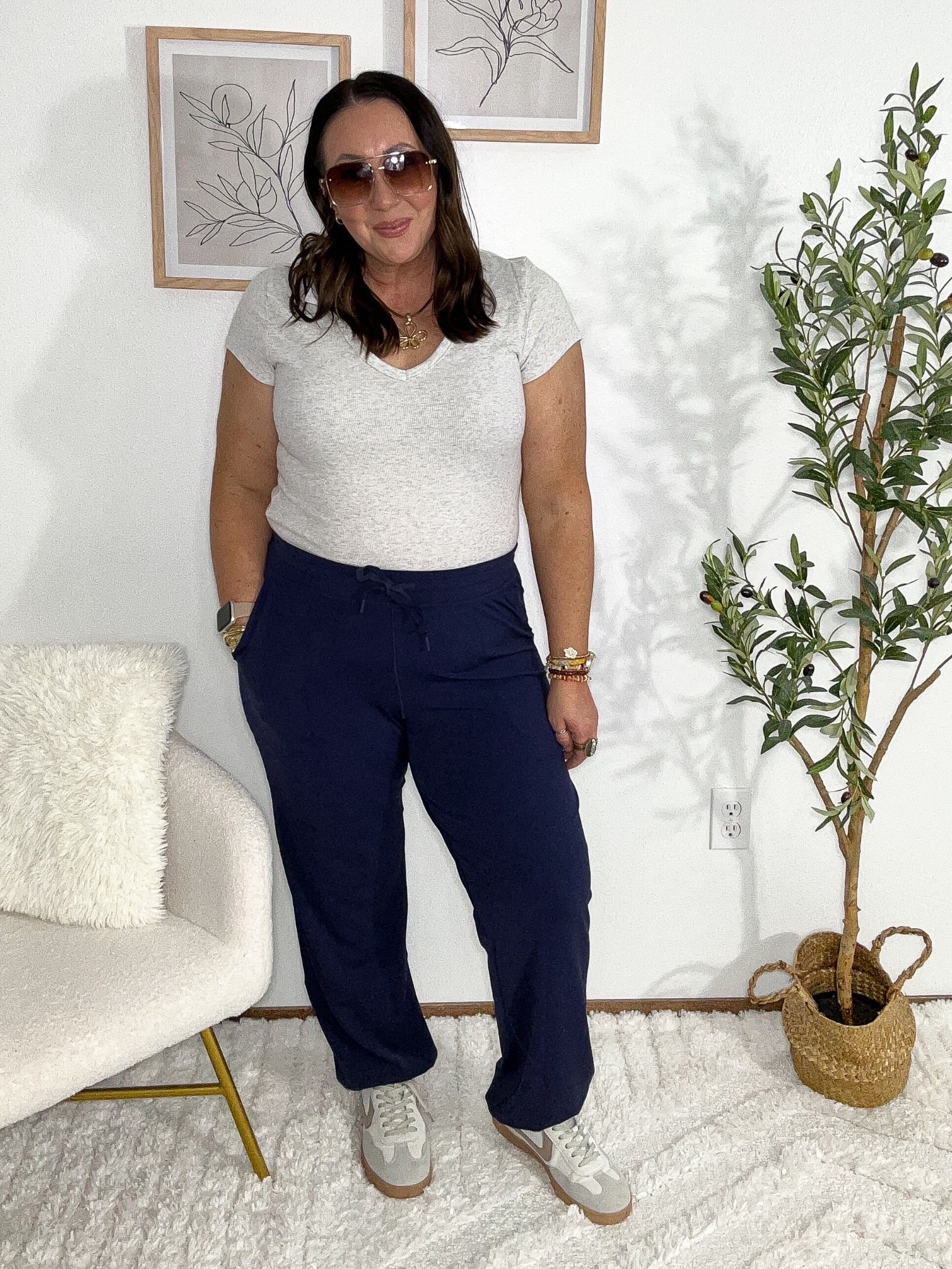 A couple of my most worn AE/Aerie pieces lately! XL ribbed v neck tee. This one is so soft and comfortable. Definitely form fitting though. You could go up a couple sizes if you want a less fitted look. Large regular  joggers. These things feel like a dream. The perfect pants when you want to feel like you’re wearing loungewear.

#LTKmomlife #LTKActive #LTKOver40