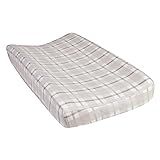 Amazon.com : Trend Lab Gray and White Plaid Deluxe Flannel Changing Pad Cover : Baby | Amazon (US)