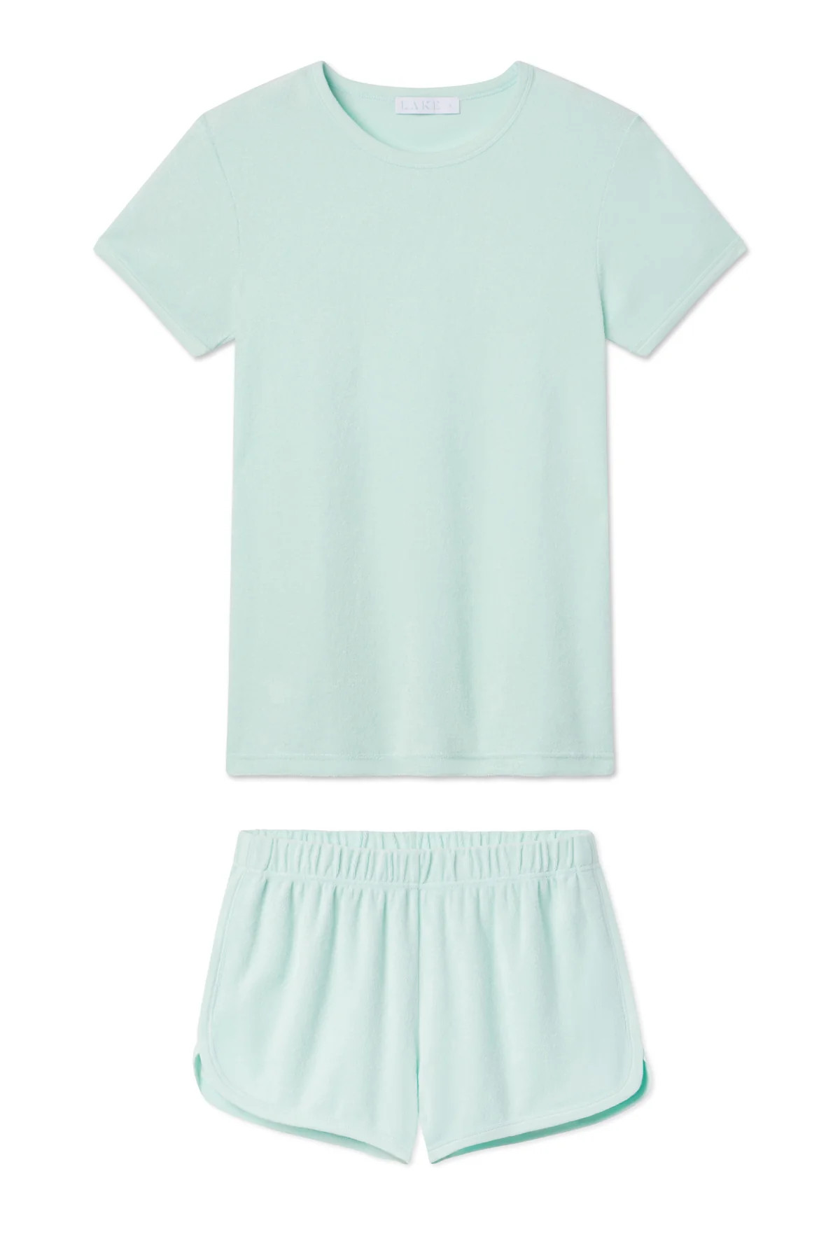 Terry Retro Shorts Set in Pool | Lake Pajamas