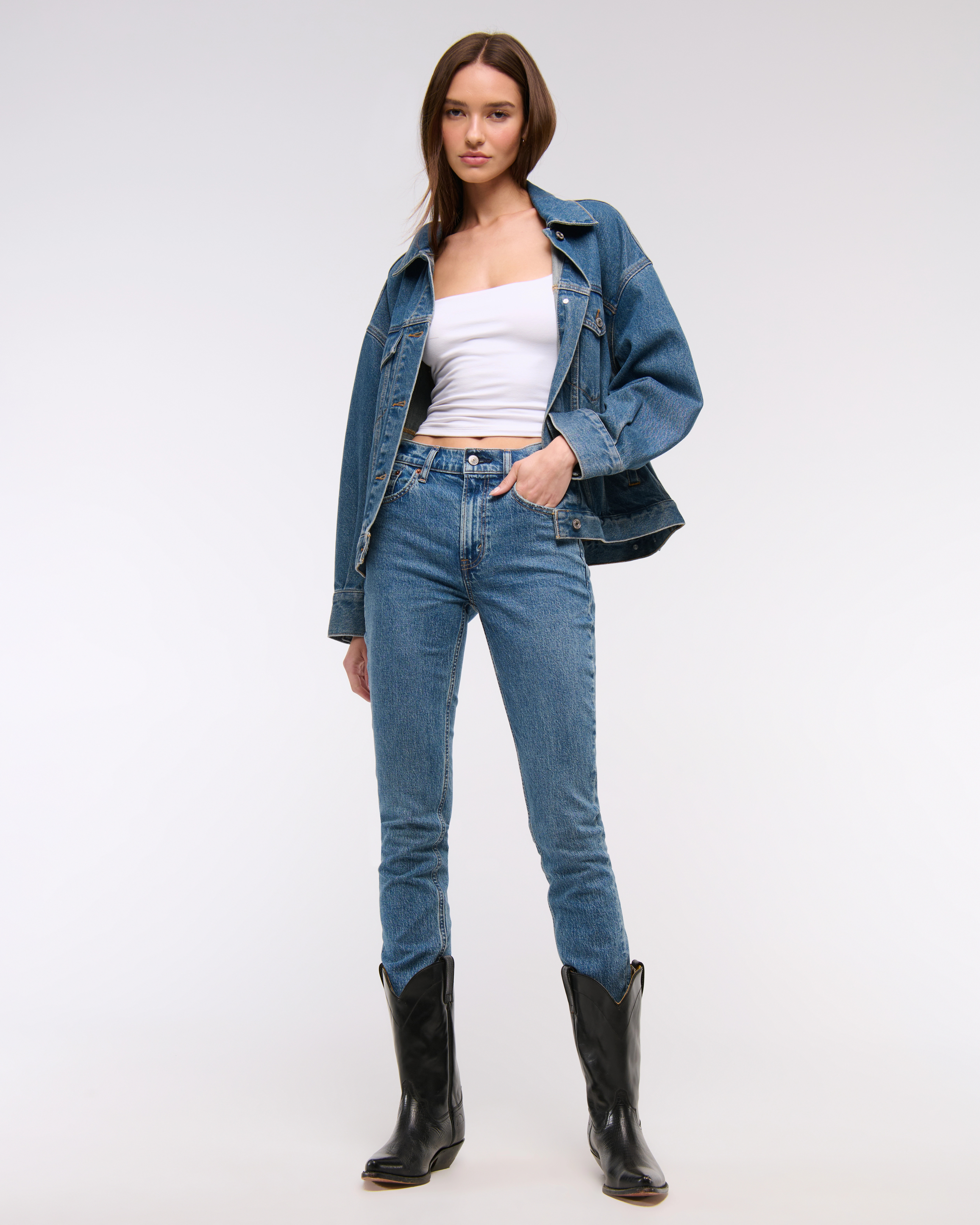 High Rise Modern Skinny Jean | Abercrombie & Fitch (US)