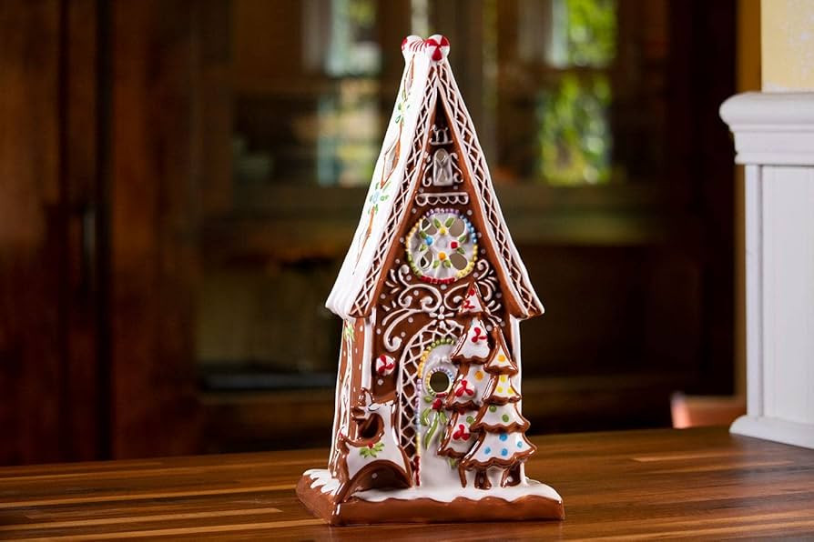 Blue Sky Ceramics Gingerbread Large Candle House, Multi (18396) | Amazon (US)