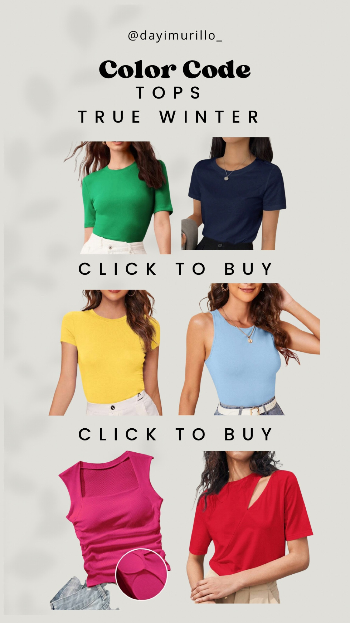 Tops colors for true winter 

#LTKBeauty #LTKStyleTip #LTKSeasonal