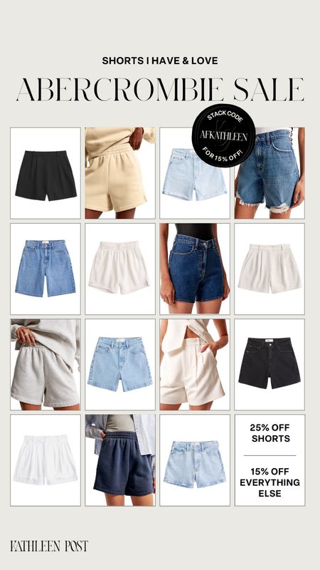 Abercrombie Shorts Sale! 25% off all shorts PLUS use code: AFKATHLEEN for an additional 15% off! These are the Abercrombie Short I have and love! #kathleenpost #shortssale #abercrombie #denimshorts #linenshorts #tailoredshorts

#LTKSeasonal #LTKSaleAlert #LTKStyleTip
