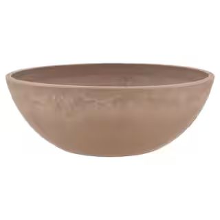 Garden Bowl 10 in. x 3 in. Taupe Composite PSW Pot | The Home Depot