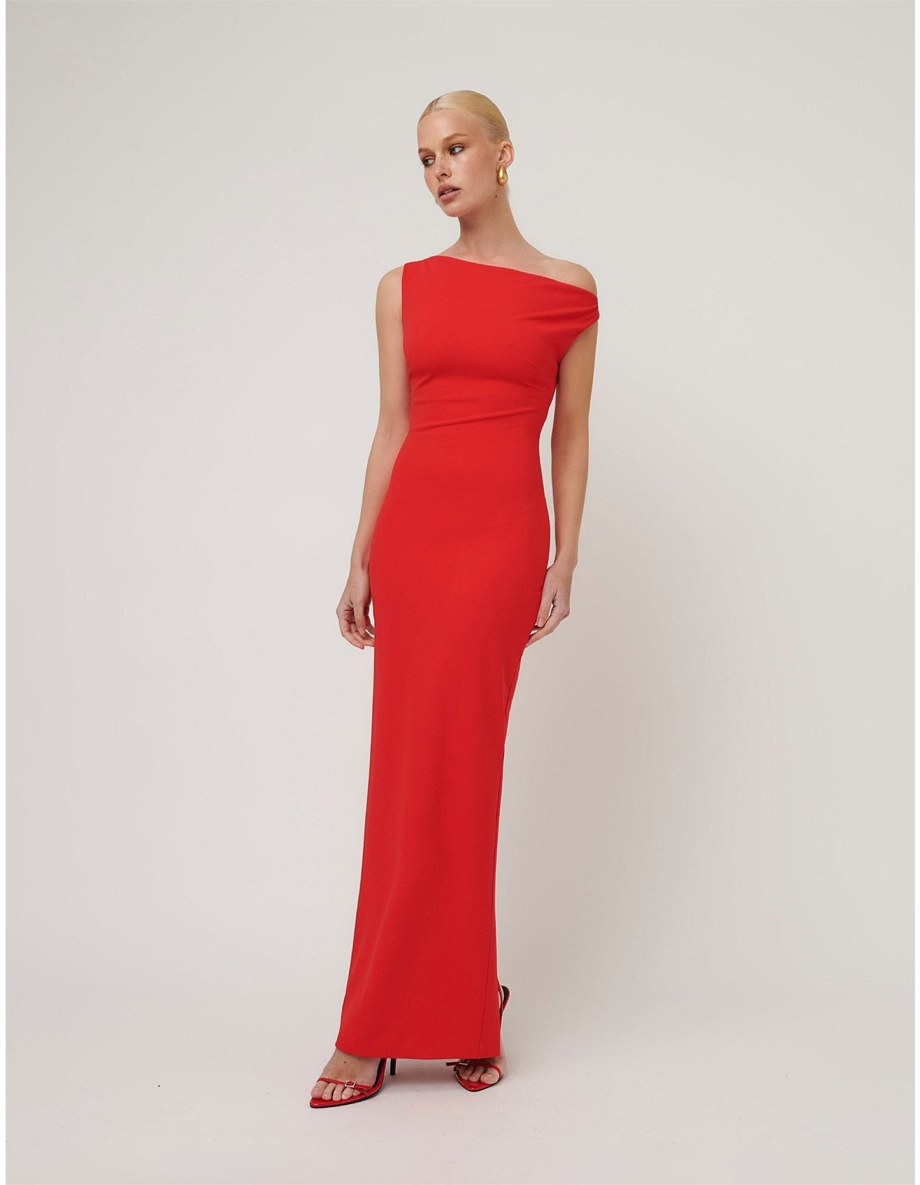 INAYA OFF SHOULDER CREPE FLOOR LENGTH GOWN | David Jones (Australia & New Zealand)