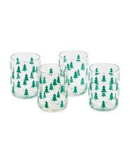 Set Of 4 Acrylic Christmas Tree Cups | Marshalls