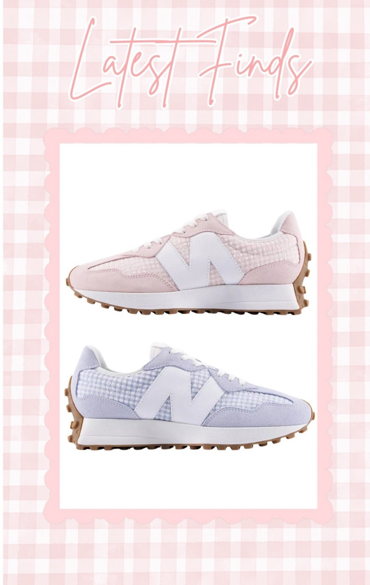 Gingham shoes!! How cute are these new balance 327s! 






Spring shoes 
Mother’s Day gift 
Gifts for her 
Gifts for mom 
Fashion sneakers 
Athletic shoes 

#LTKMothersDay #LTKActive #LTKfitnessgoals