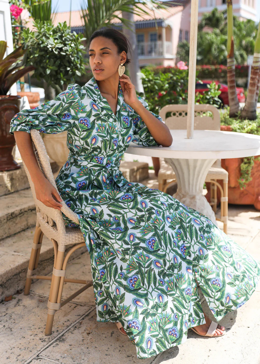 Charlotte Collared Gown Bohemian Vine | Abbey Glass