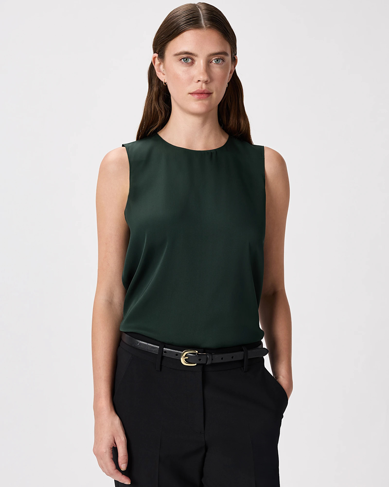 Washable Stretch Silk Shell Tank | Quince