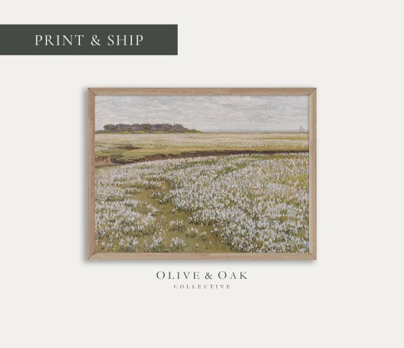 Spring Meadow Art Print / Farmhouse Decor Painting / PRINTED & SHIPPED / #454-M | Etsy (US)