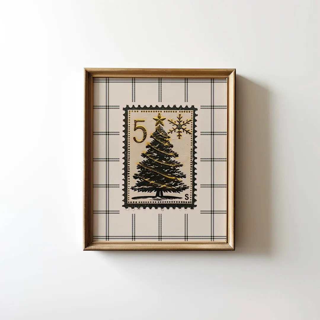 Designer Trendy Holiday Wall Art Christmas Wall Decor Neutral Christmas Tree Downloadable Print -... | Etsy (US)