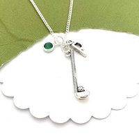 Golf Club Necklace, Golfer Jewelry, Golfing Gifts For Women, Birthday Gifts, Personalized Initial Pendant, Themed | Etsy (US)