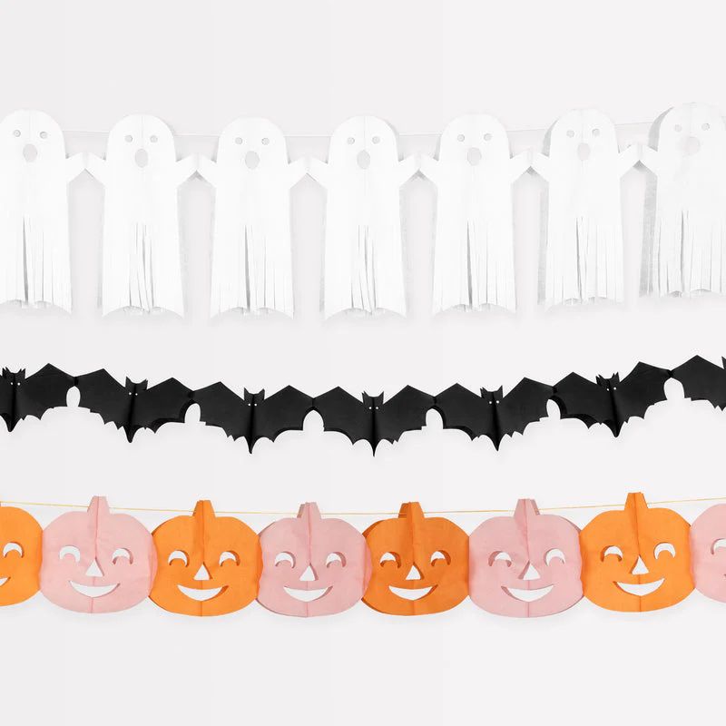 Meri Meri Tissue Paper Halloween Garlands (3 Pieces) | Pretty Day