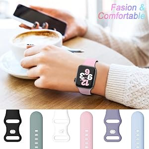 6 Pack Sport Bands Compatible with Apple Watch Bands 10 40mm 38mm 41mm 42mm 44mm 45mm 46mm 49mm,S... | Amazon (US)