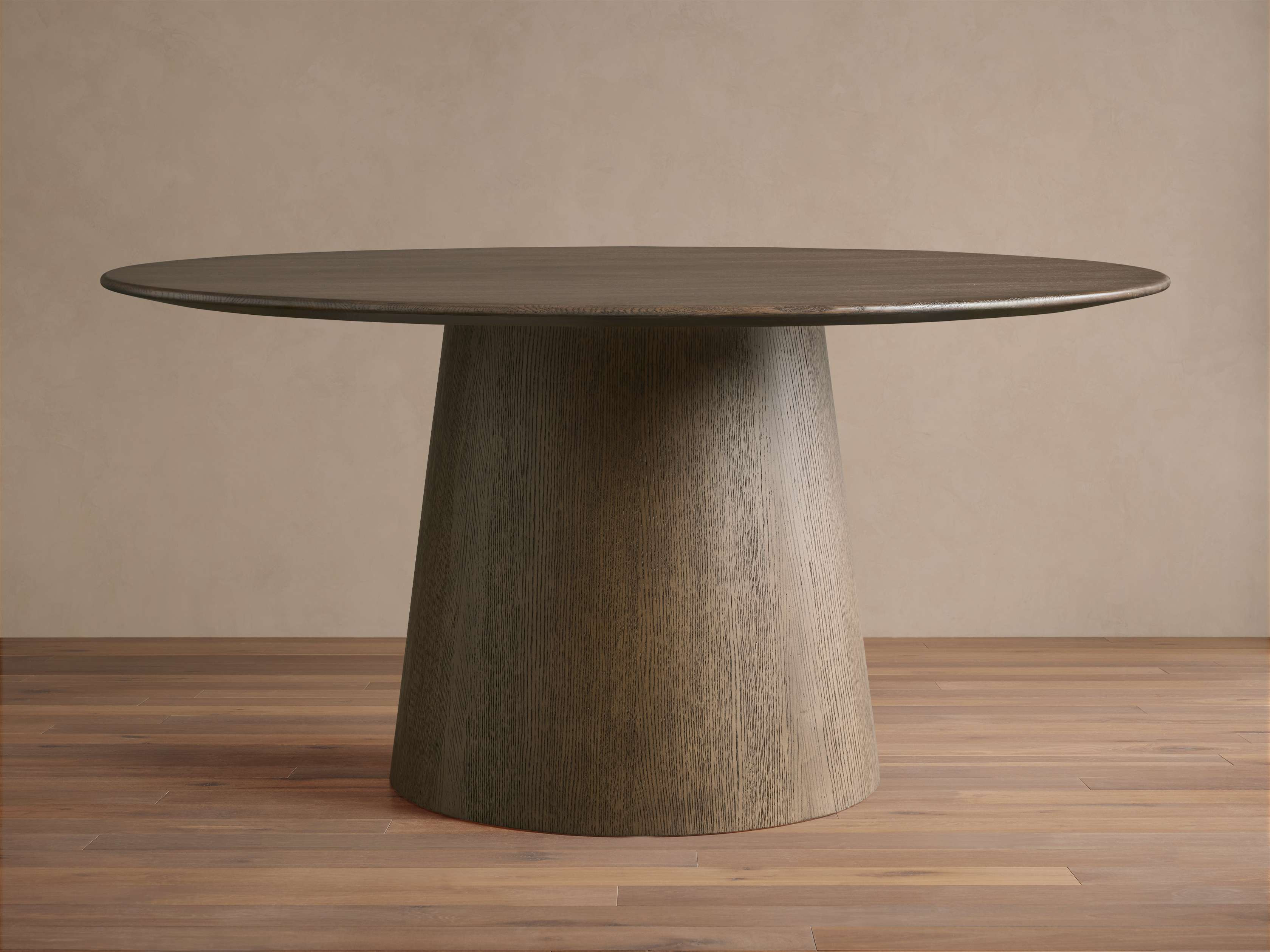 Saint Germain Round Dining Table with Toulouse Base Wood in Brown  Chestnut/54" - Arhaus | Havenl... | Havenly