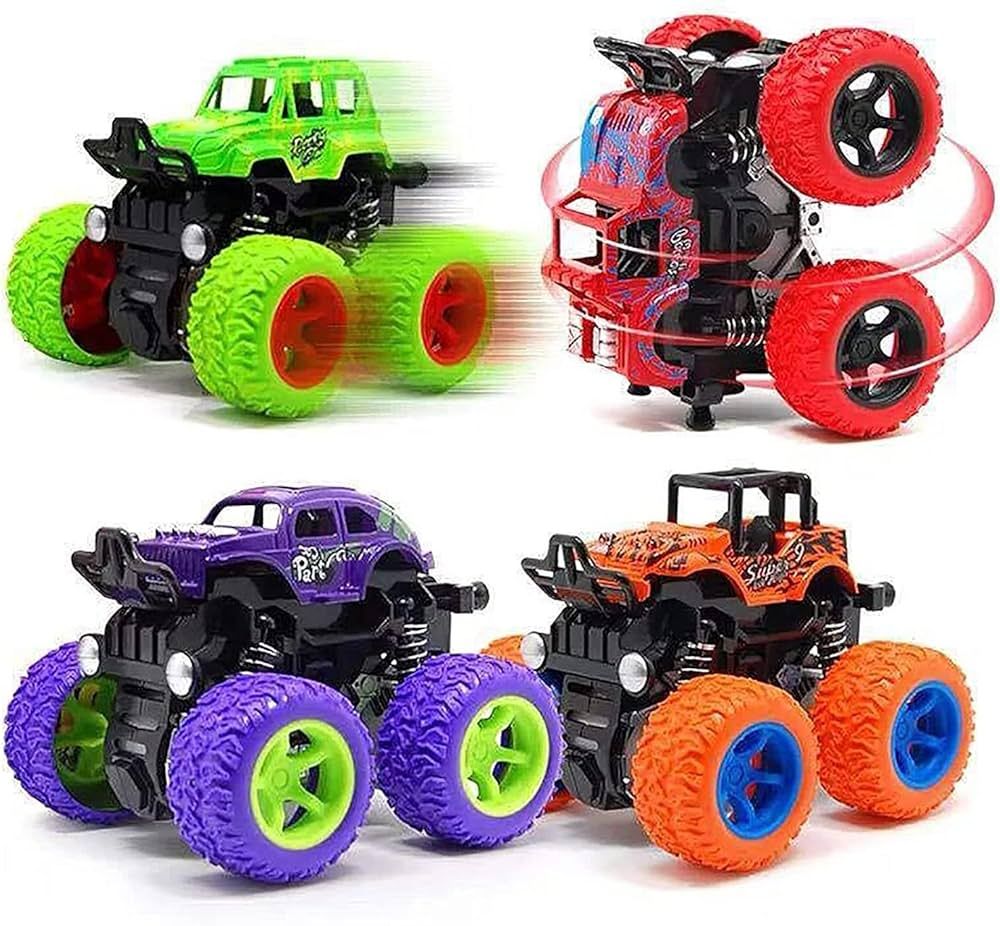 Amazon.com: LEFEI Monster Truck for Boys 3 4 5 6 7 Year Old,4 Pack Push and Go Friction Powered C... | Amazon (US)