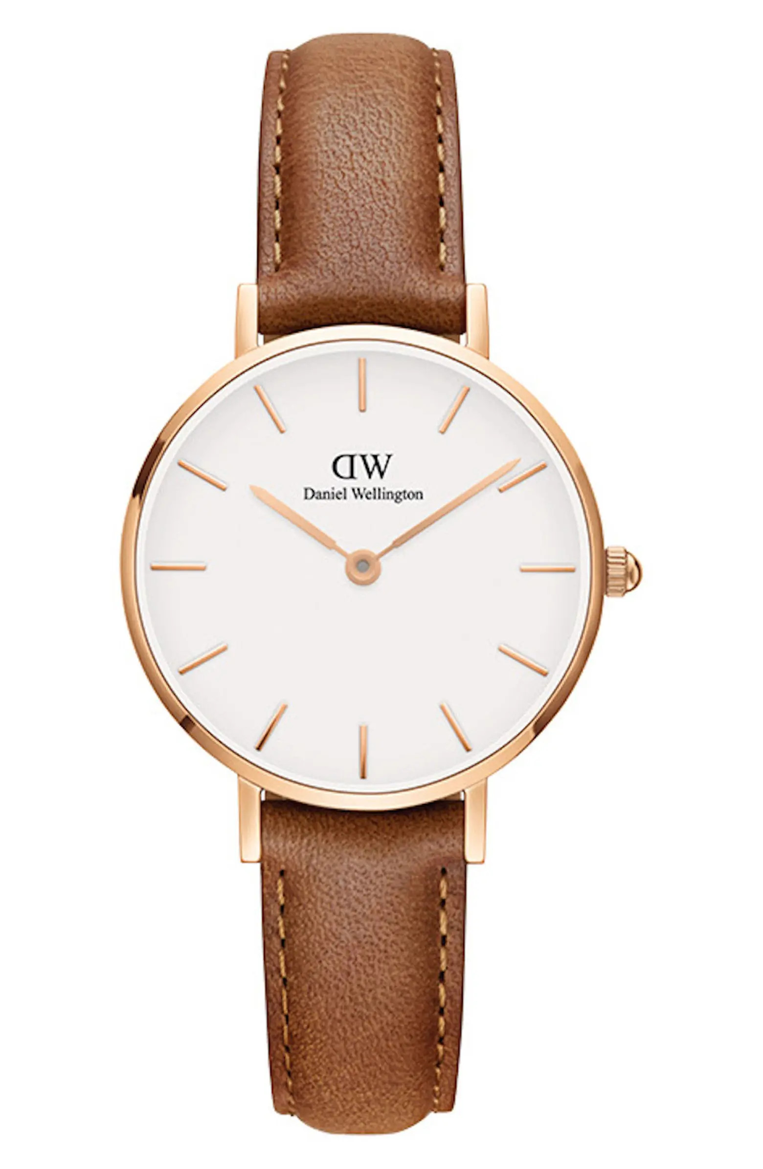Classic Petite Leather Strap Watch, 28mm | Nordstrom
