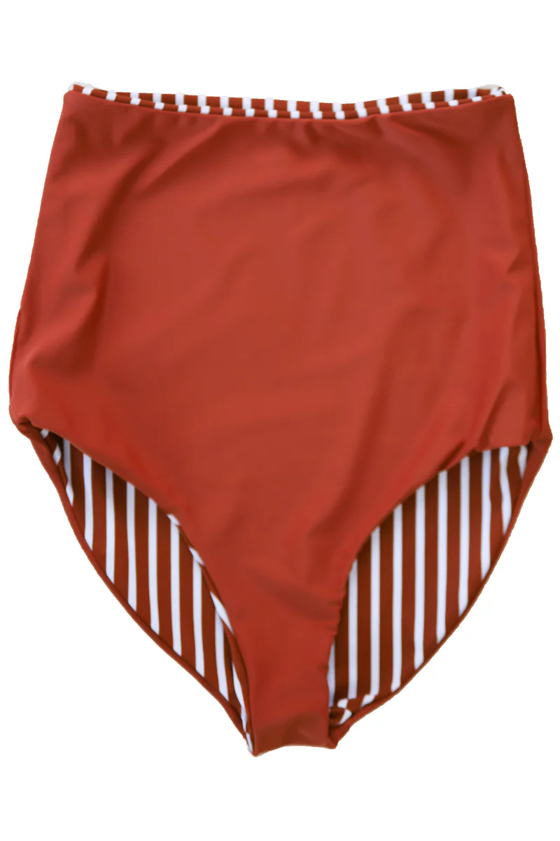 Bali Reversible Bottoms | Sienna & Stripes | Final Sale | Coral Reef Swim