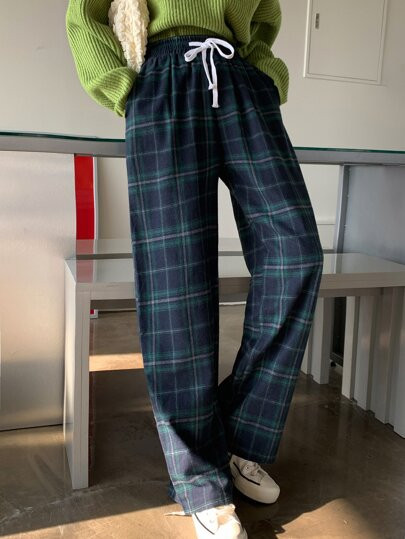 DAZY Plaid Drawstring Waist Pants
   
      SKU: sw2211075448918826
          (1000+ Reviews)    ... | SHEIN