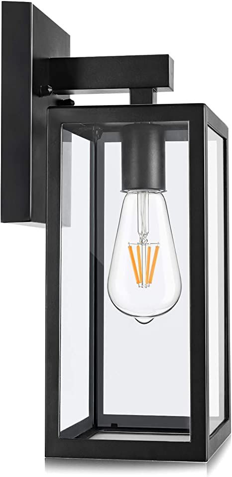 MAXvolador Outdoor Wall Lantern, Exterior Waterproof Wall Sconce Light Fixture, Matte Black Anti-... | Amazon (US)