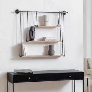 Luna Three Tier Suspended Wall Shelf - On Sale - Overstock - 22418523 | Bed Bath & Beyond