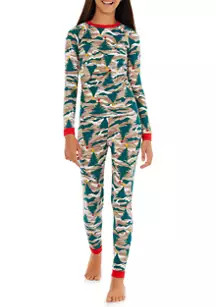 Big Kid Christmas Camo Pajama Set | Belk