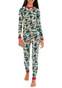Big Kid Christmas Camo Pajama Set | Belk