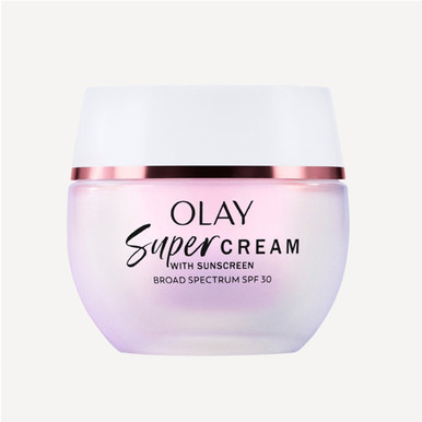 Olay Super Cream with Sunscreen SPF 30, Ultra Lightweight SPF Face Moisturizer | Olay