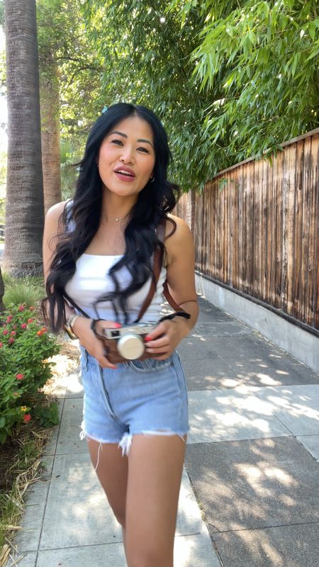 Casual summer outfit - perfect to run errands in and comfy! 

Denim shorts, white sneakers and butterfly hair clips 

#LTKSeasonal #LTKstyletip #LTKFind
