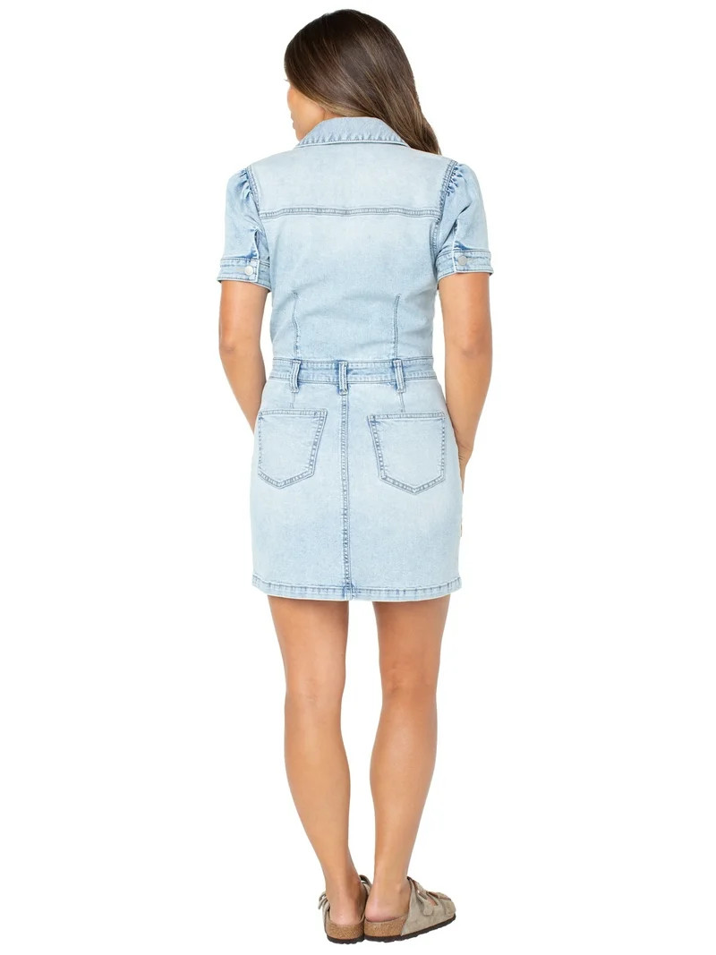 Celebrity Pink Juniors Button up Dress, Women's and Women's Plus | Walmart (US)