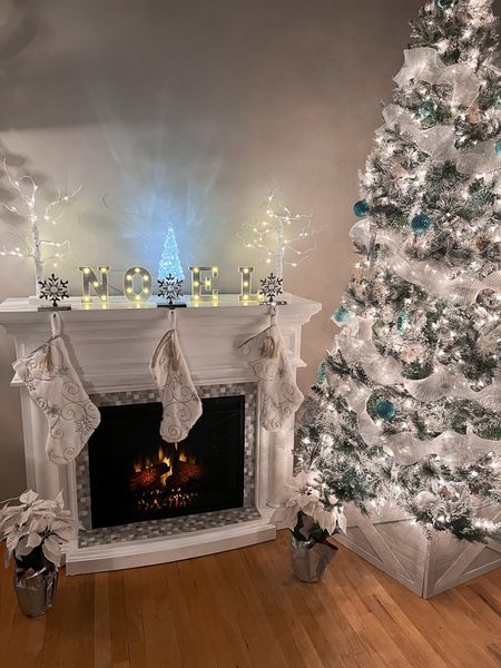 Frosty Christmas decor - tree collar - faux fur stockings - Noel sign - led lights birch trees - Christmas decor - Amazon Home - Amazon Finds

#LTKhome #LTKHoliday #LTKunder50