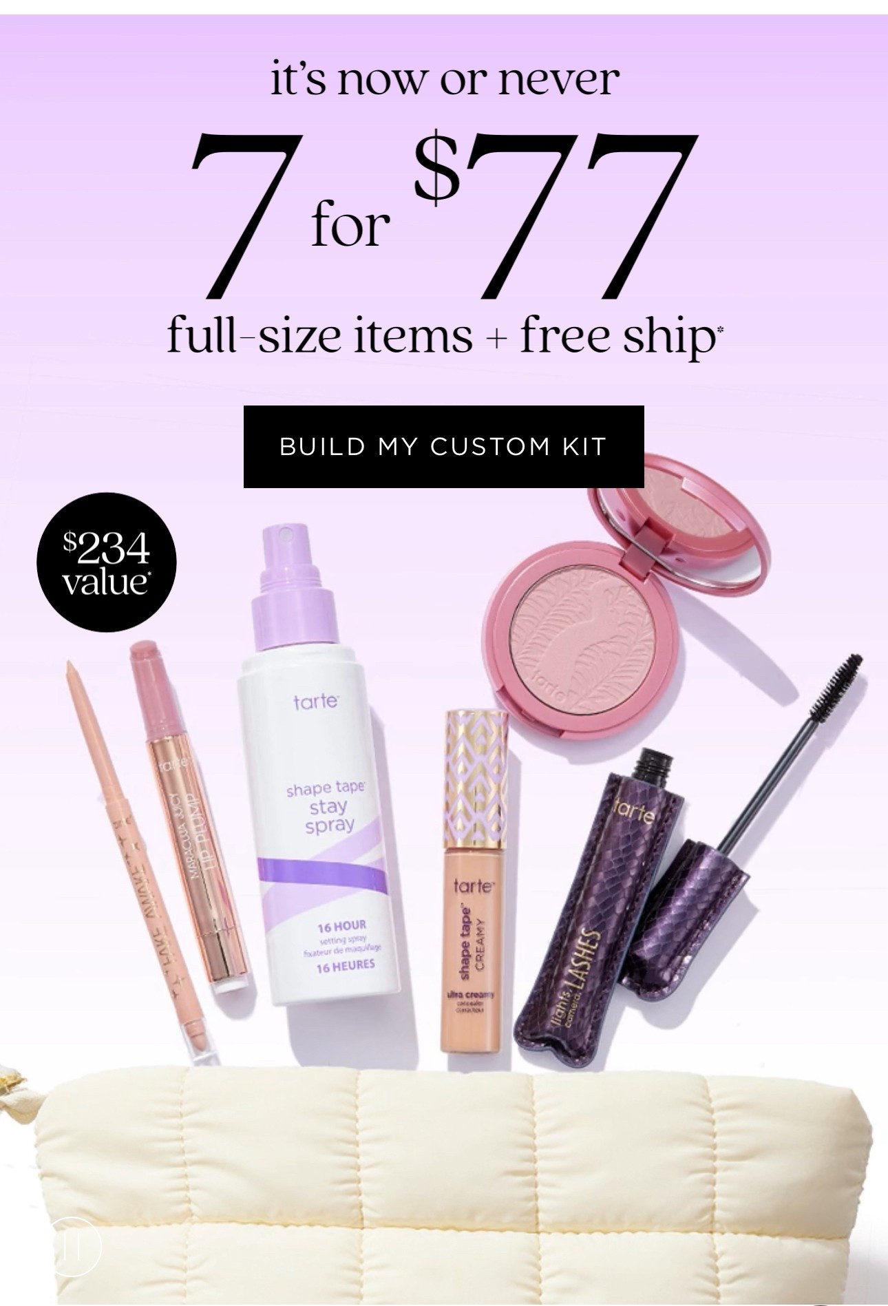 Tarte sale! 7 for $77 - 7 full sized products for only $77! Worth up to $234

#LTKSaleAlert #LTKBeauty #LTKFindsUnder100
