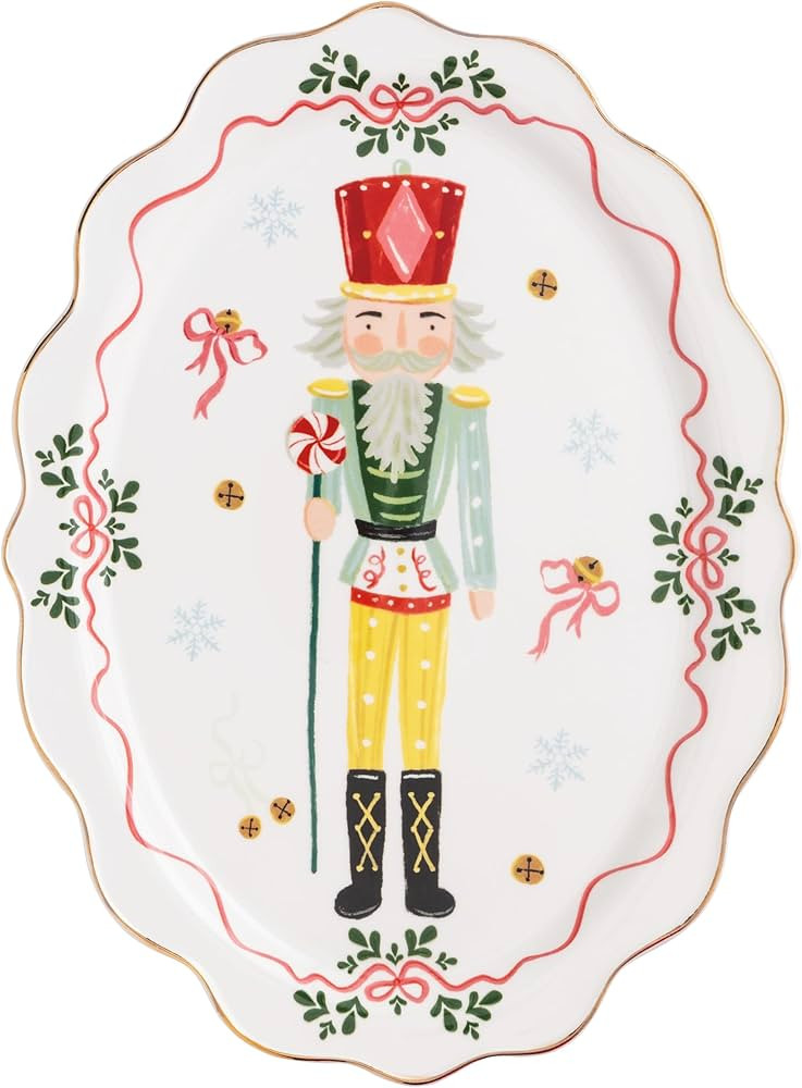 Mud Pie Christmas Nutcracker Small Platter | Amazon (US)