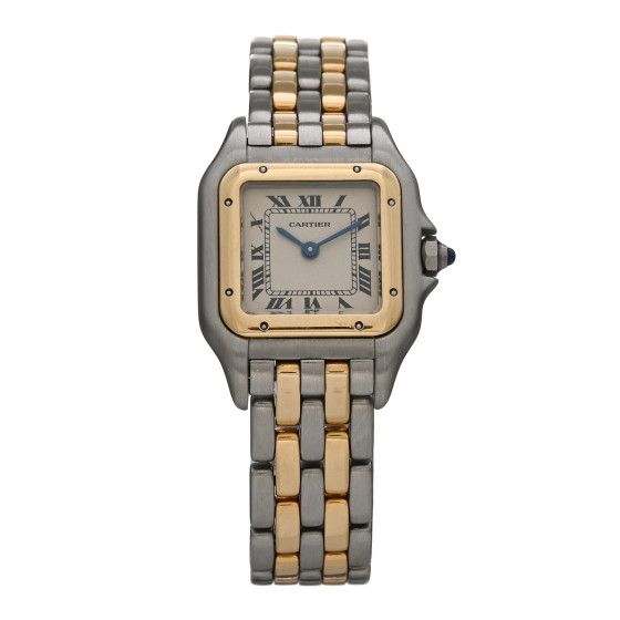 Stainless Steel 18K Yellow Gold 22mm Panthere Quartz Watch | FASHIONPHILE (US)