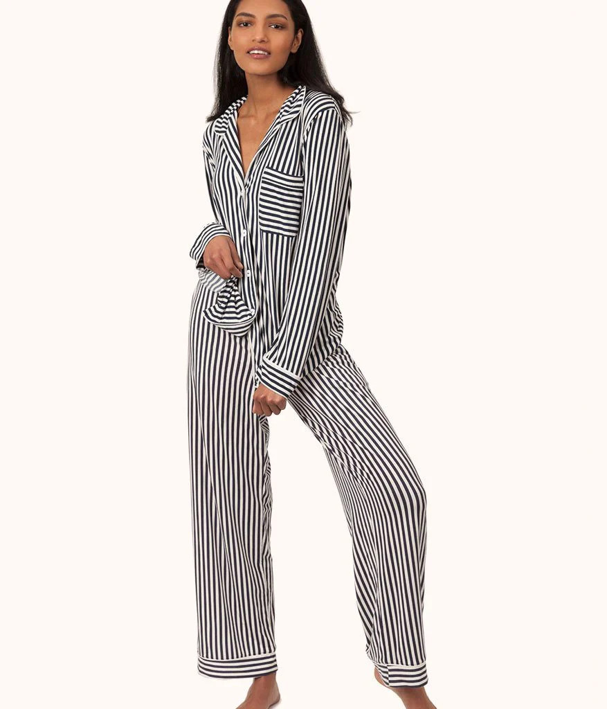 The All-Day Lounge Pant - Print: Mini Stripe Print | LIVELY