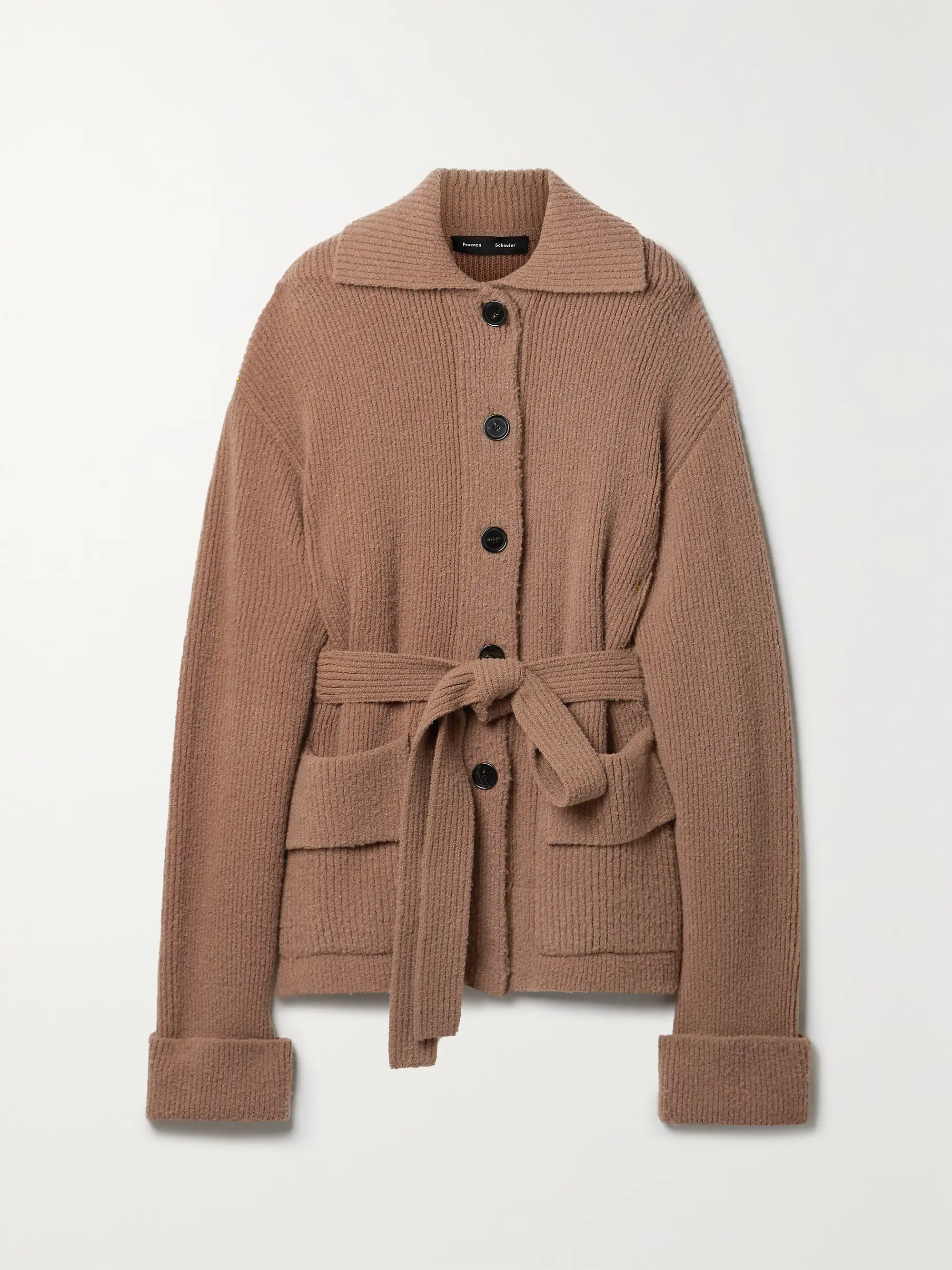 Lofty belted ribbed-knit cardigan | NET-A-PORTER (US)