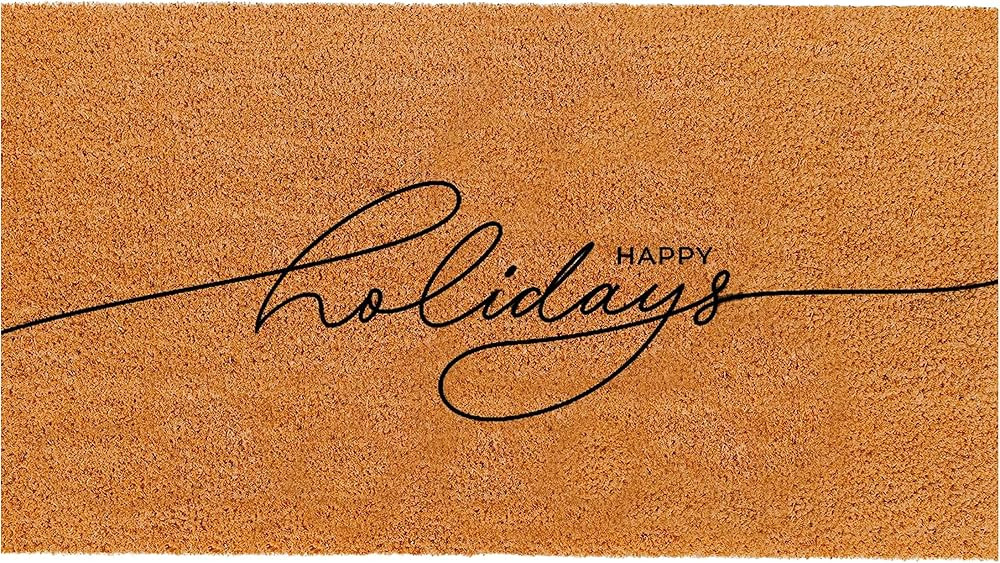 THEODORE MAGNUS Natural Coir Doormat with Non-Slip Backing - 17 x 30 - Outdoor/Indoor - Christmas... | Amazon (US)