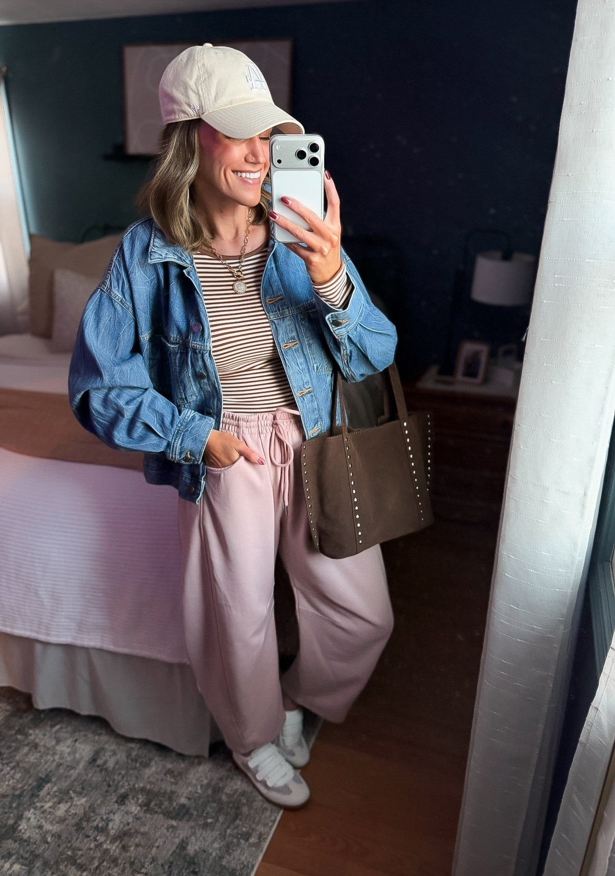 Casual outfit idea. 
Jacket/ medium
Long sleeve / small 
Pants/ medium (size down if between) 

#LTKmomlife #LTKootd