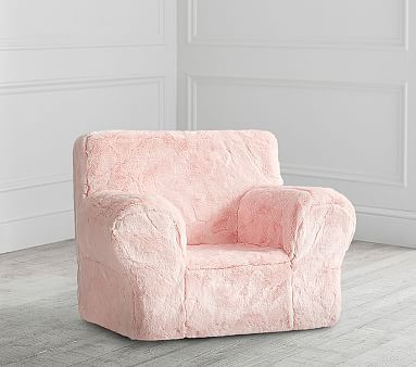 Pink Faux Fur Anywhere Chair® | Pottery Barn Kids
