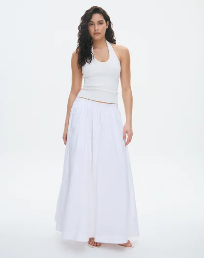 Poplin Gathered Maxi Skirt | Glassons (Australia)