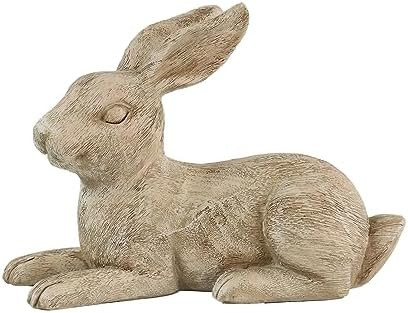 Hymmah Rabbit Statue Sculpture Home Decor Rustic Home Decorations for Living Room, Boho Resin Ani... | Amazon (US)