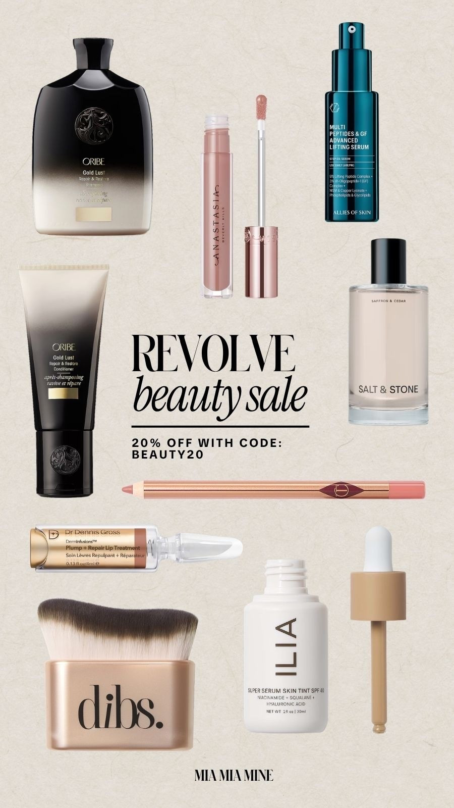 Revolve beauty essentials on sale!
Save 20% off on Oribe, my favorite lipglosses, and hair care with code BEAUTY20