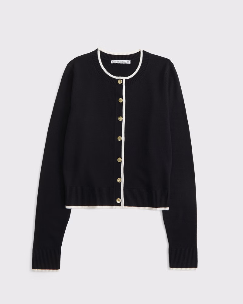 LuxeLoft Shrunken Crew Cardigan | Abercrombie & Fitch (US)