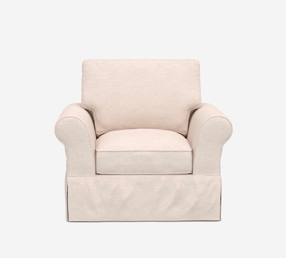 PB Comfort Roll Arm Slipcovered Armchair | Pottery Barn (US)